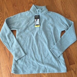 NWT Eddie Bauer Quarter Zip Fleece Top Size S